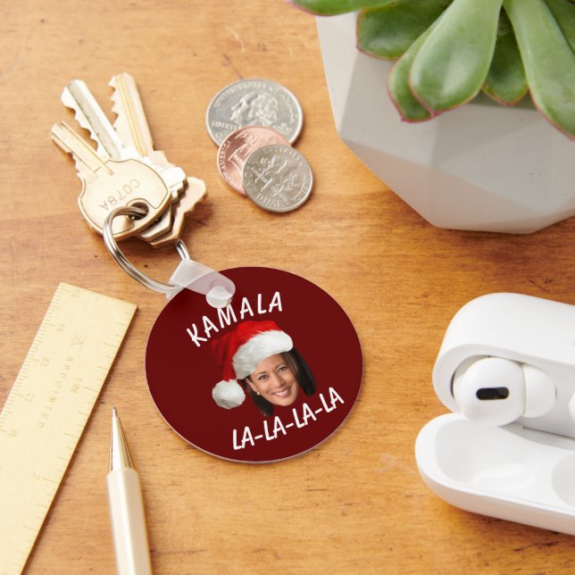 Chaveiro Funny Kamala Harris Face Papai Noel Natal (Mesa)