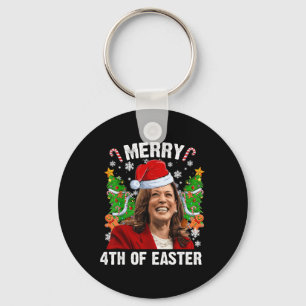Chaveiro Funny Kamala Harris Natal Santa Hat Feliz 4