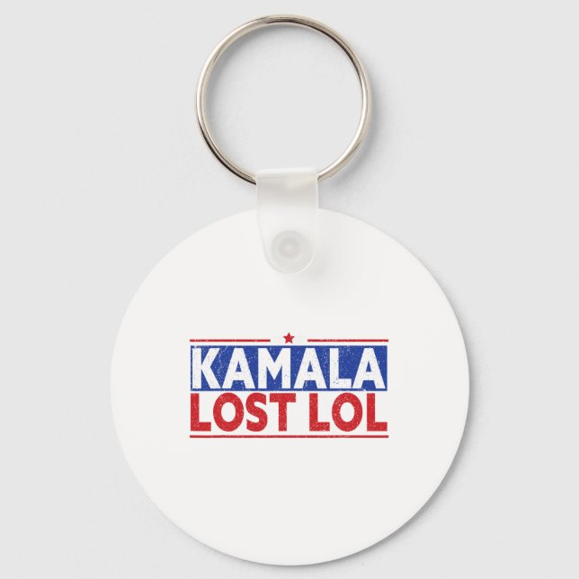 Chaveiro Funny Kamala Perdeu Lol Funny Anti Kamala Para A P (Frente)