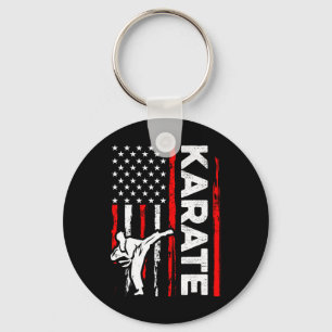 Chaveiro Funny Karate Design 4 De Julho Norte-Americano Ban