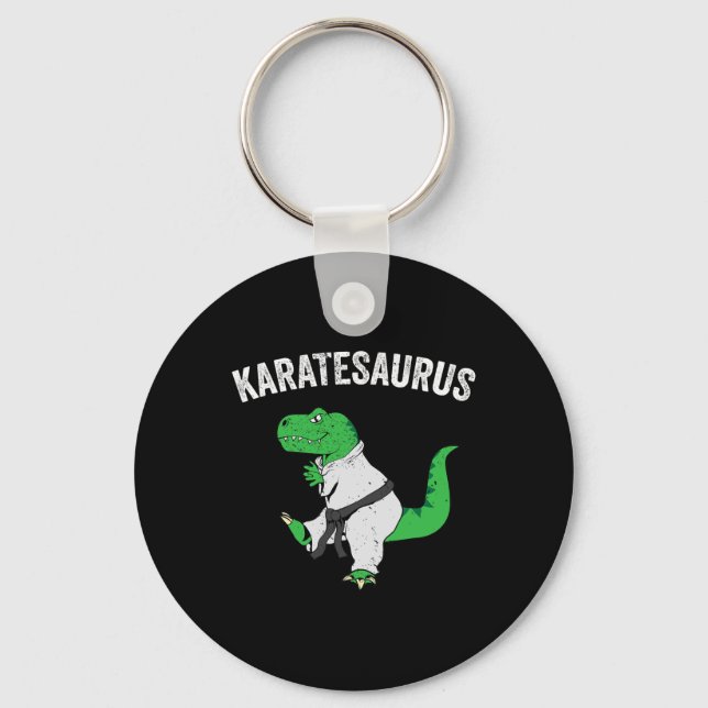Chaveiro Funny Karate T Rex Dinossaur Cute Dino Artes Marci (Frente)