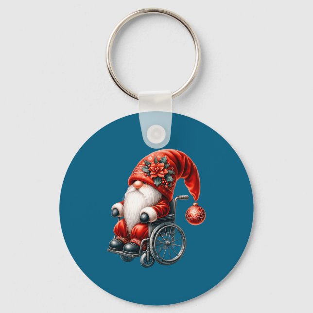 Chaveiro Funny Kids Wheelchair Santa Graphic For Men Christ (Frente)