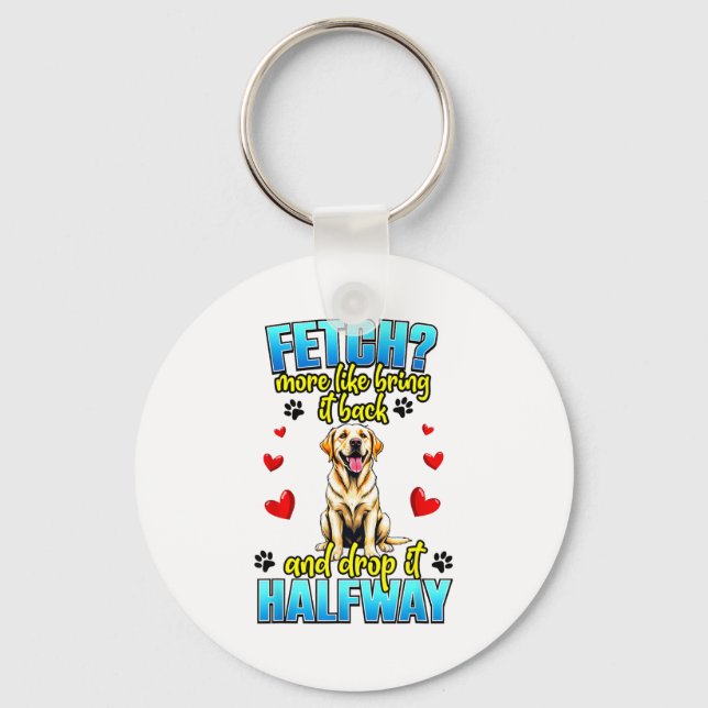 Chaveiro Funny Labrador Retriever Design For Dog Owner  (Frente)