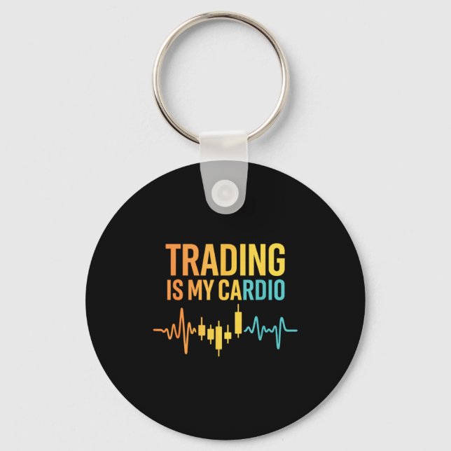 Chaveiro Funny Market For Trader Dad, Trading Quotes Stocks (Frente)