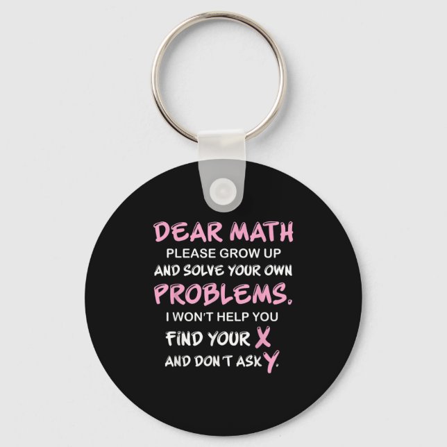 Chaveiro Funny Math Quote  (Frente)