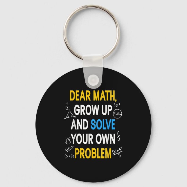 Chaveiro Funny Math Quote For Girls Boys Teens Men Women De (Frente)