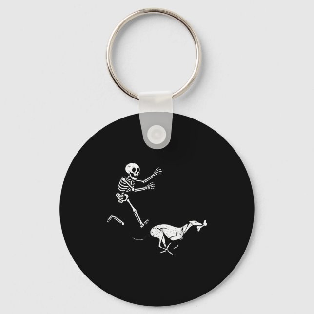 Chaveiro Funny Meme Ghound Running Skeleton Halloween  (Frente)