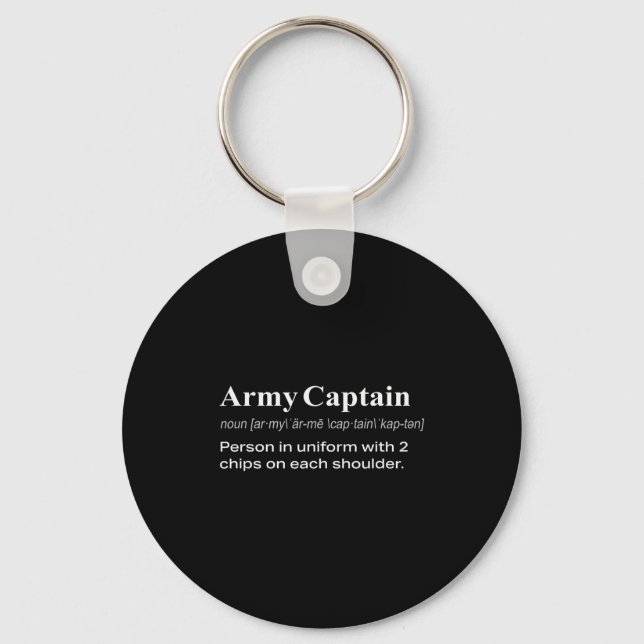 Chaveiro Funny Military Army Captain Definition Gift  (Frente)