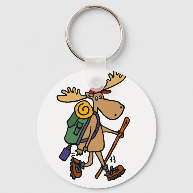 Chaveiro Funny Moose Hiker (Frente)
