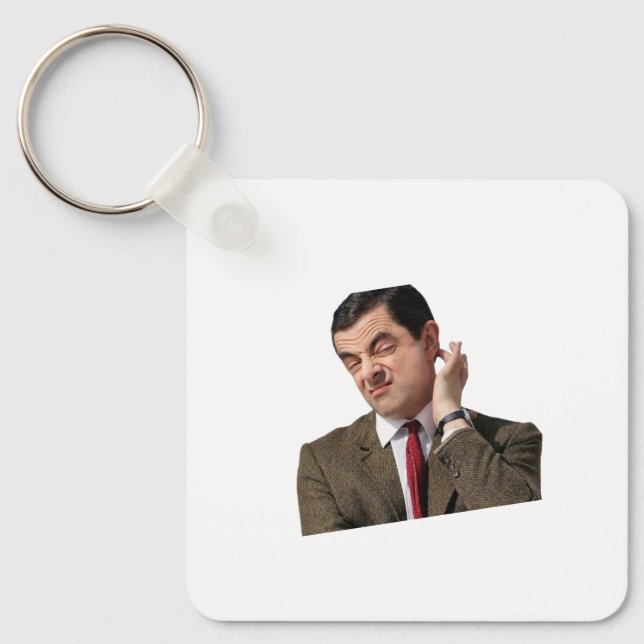 Chaveiro Funny Mr. Bean Confused Meme Keychain - Humorous G (Frente)