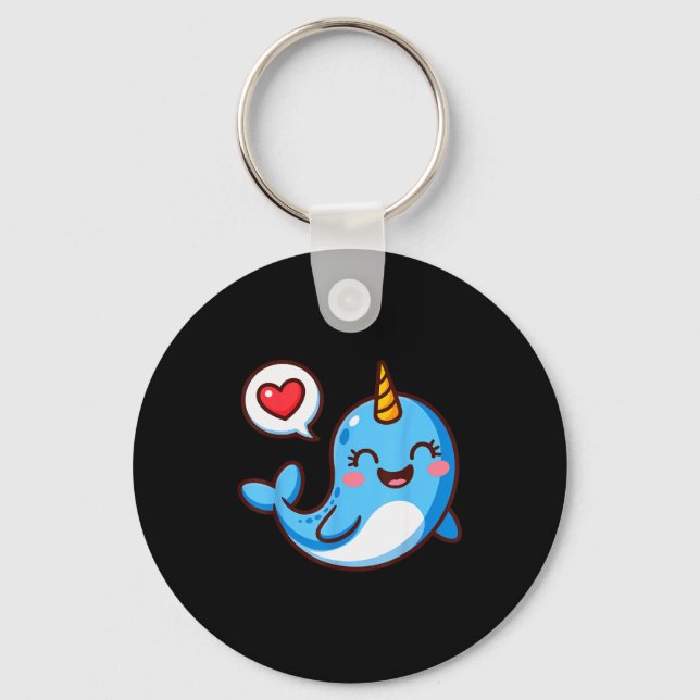 Chaveiro Funny Narwhal Art For Men Women Kids Narwhal Lover (Frente)