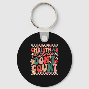 Chaveiro Funny Natal Calorias Não Contam Xmas Cookie