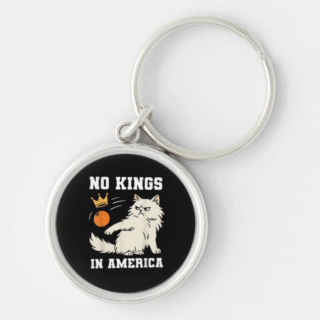 Chaveiro Funny No Kings in America Retro Classic Style (Frente)