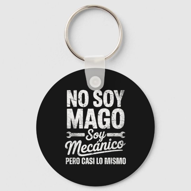 Chaveiro Funny No Soy Mago Soy Mecánico Car Mechanic Spani- (Frente)