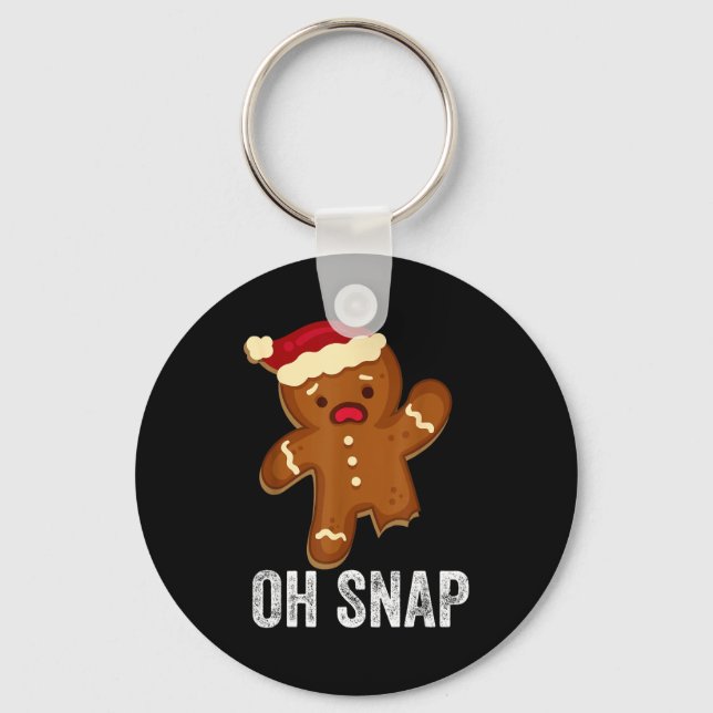 Chaveiro Funny Oh Snap Gingerbread Man Christmas Cookie Xma (Frente)