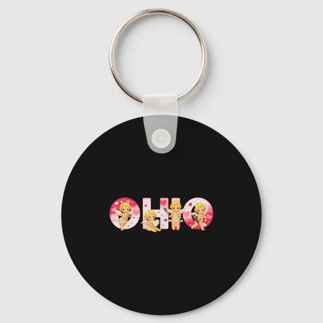 Chaveiro Funny Ohio Cud Midwestern Party O-h-i-o In Valenti (Frente)
