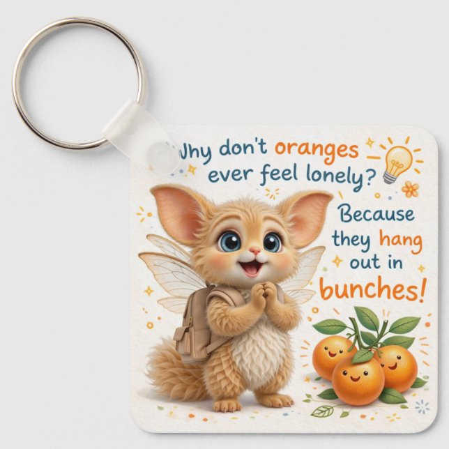 Chaveiro Funny Orange Dad Joke (Frente)