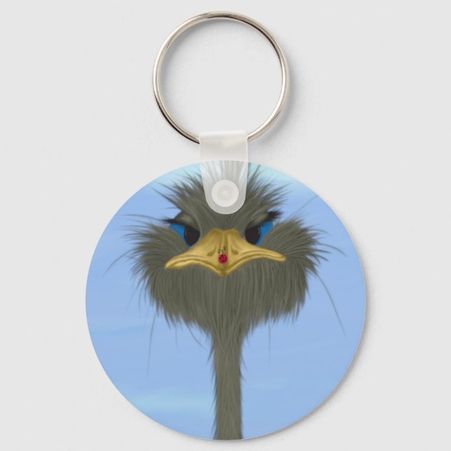 Chaveiro Funny Ostrich George E O Bonitinho Ladybug (Frente)