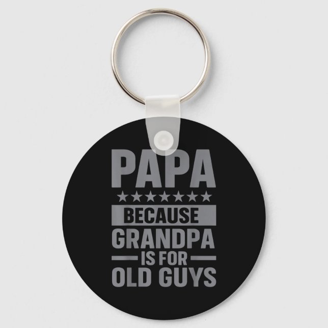 Chaveiro Funny Papa Art For Grandpa From Grandkids Father's (Frente)