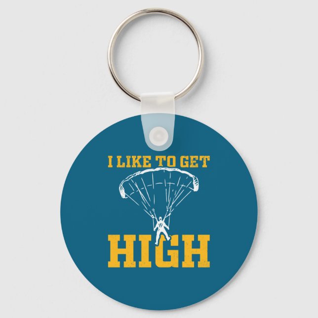 Chaveiro Funny Parachute Quote Skydiver  (Frente)