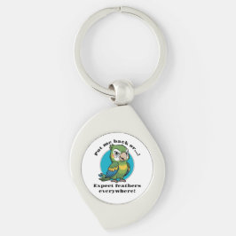 Chaveiro Funny Parrot Keychain – Custom Text + Image