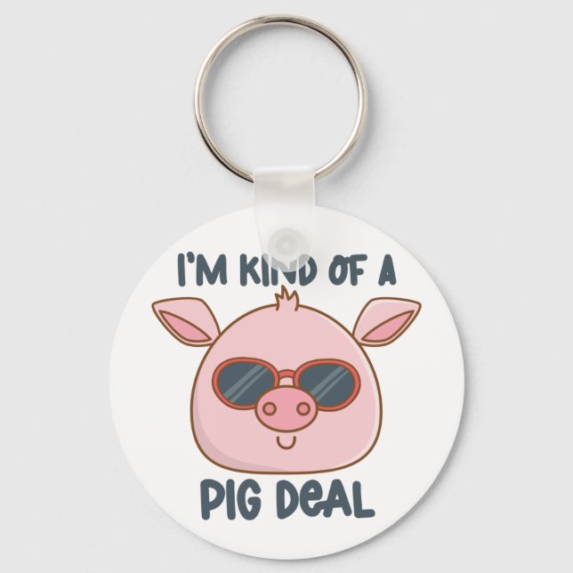 Chaveiro Funny Pig Pun (Frente)