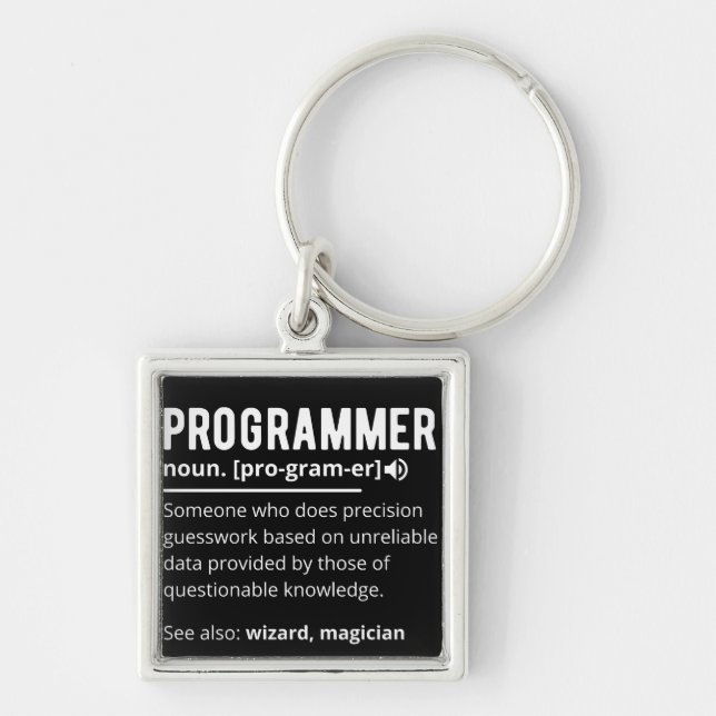 Chaveiro Funny Programmer Code Developer Meaning Definition (Frente)