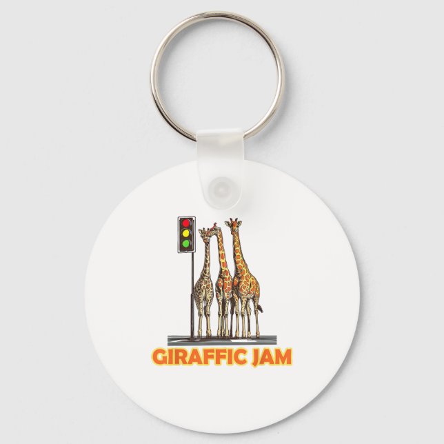 Chaveiro Funny Pun Giraffe Jam (Frente)