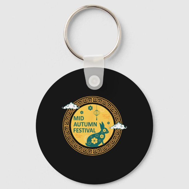 Chaveiro Funny Rabbits Mooncake Chinese New Year Mid Autumn (Frente)