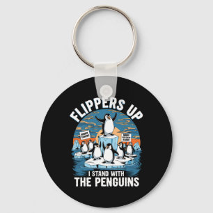 Chaveiro Funny Resiste Pinguins Protestando Contra Tarifas 