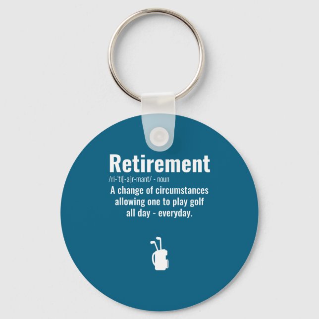 Chaveiro Funny Retirement Golf Quote Retired Golfers Golfin (Frente)