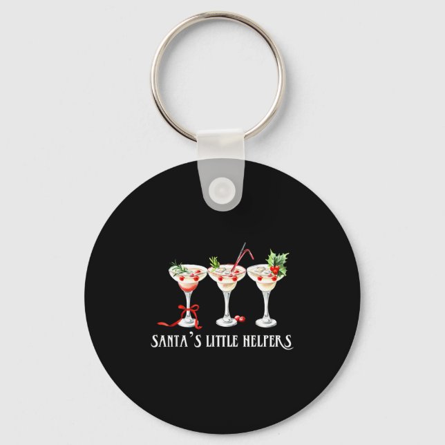 Chaveiro Funny Retro Santa's Little Helper Martini Merry Ch (Frente)