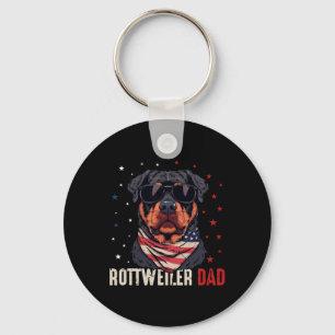Chaveiro Funny Rottweiler Pai Eua Estrelas 4 De Julho Pais