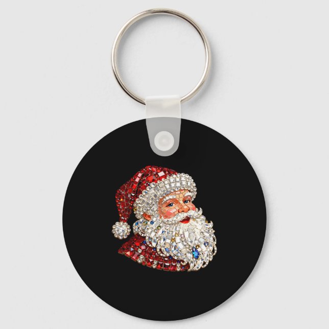 Chaveiro Funny Santa Claus Merry Christmas Xmas Family Holi (Frente)