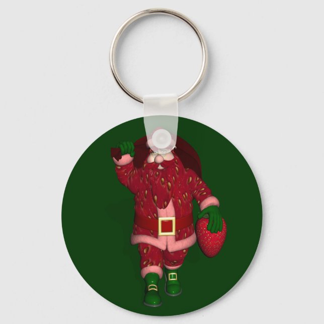 Chaveiro Funny Santa Claus Strawberry Farmer (Frente)