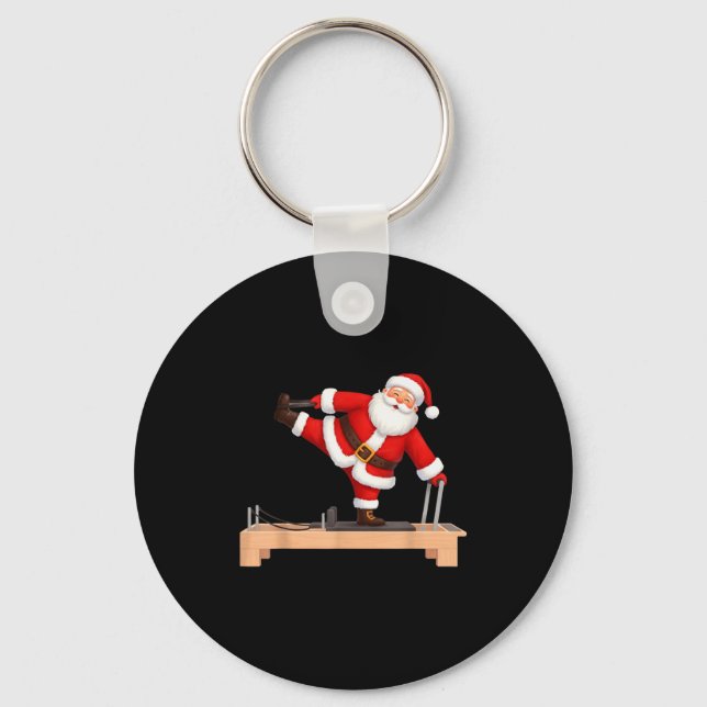 Chaveiro Funny Santa Doing Reformer Lates Christmas Xmas La (Frente)