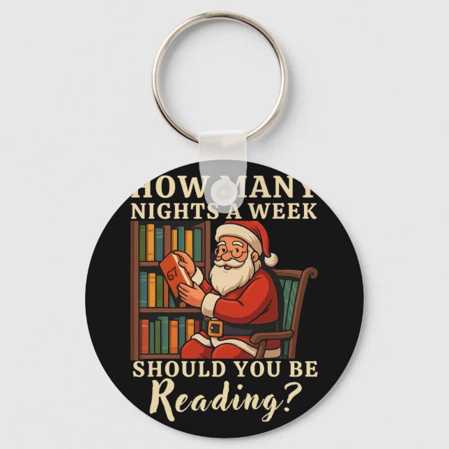 Chaveiro Funny Santa Reading 67 Meme Tee Christmas Teacher  (Frente)