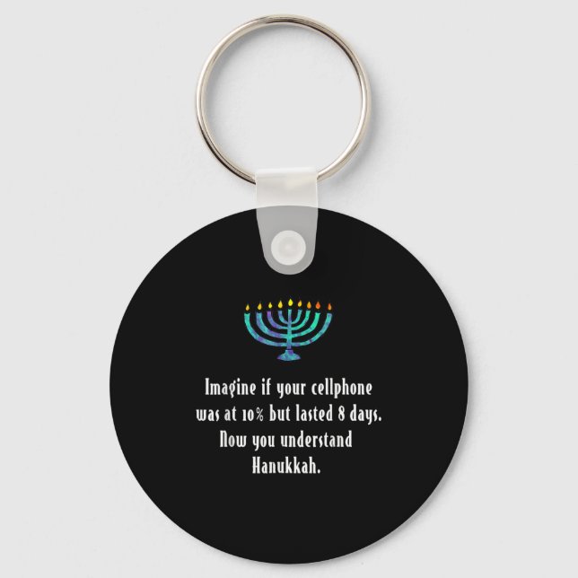 Chaveiro Funny Sarcastic Hanukkah Chanukah Cellphone Quote  (Frente)