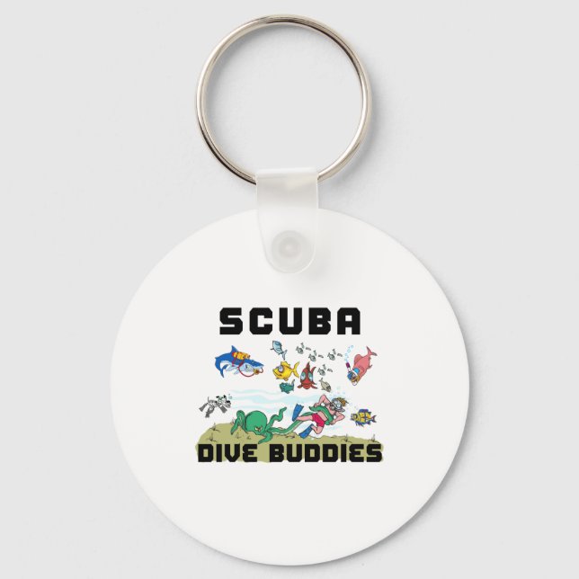 Chaveiro Funny Scuba Dive Buddy  (Frente)