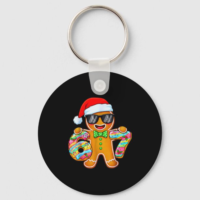 Chaveiro Funny Six Seven 67 Gingerbread Christmas Boys Xmas (Frente)