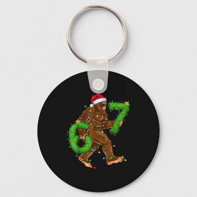 Chaveiro Funny Six Seven 6 7 Meme Bigfoot Christmas Shirts  (Frente)