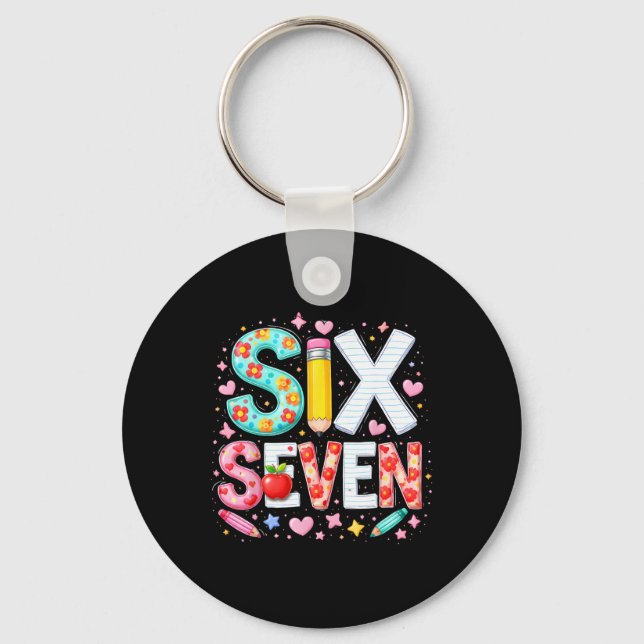 Chaveiro Funny Six Seven 6 7 Teacher Meme Math Clroom Humor (Frente)