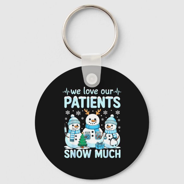 Chaveiro Funny Snowman Nurse Christmas Winter Holiday Healt (Frente)