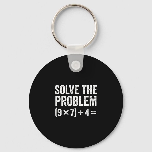Chaveiro Funny Solve The Problem 67 Meme Six Seven  (Frente)