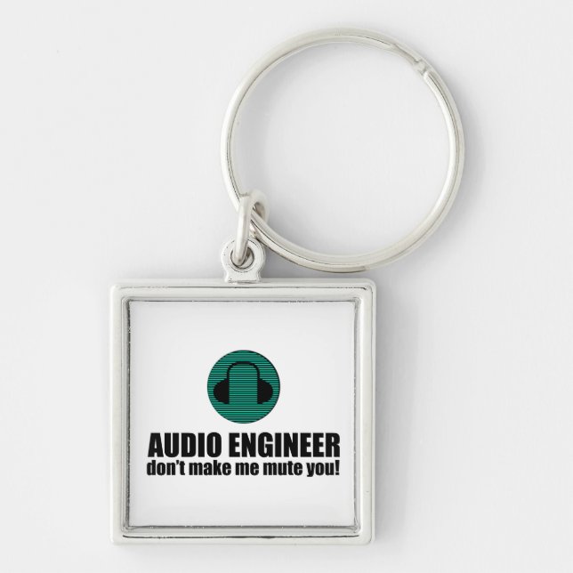 Chaveiro Funny Sound Engineer saying Audio Engineering (Frente)