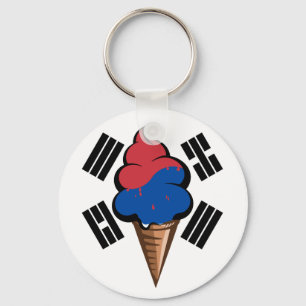 Chaveiro Funny South Korea ice cream flag