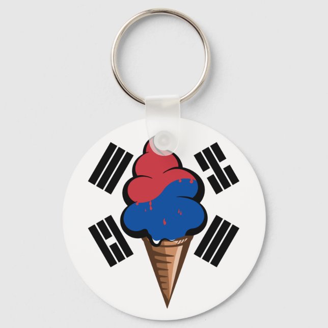 Chaveiro Funny South Korea ice cream flag (Frente)