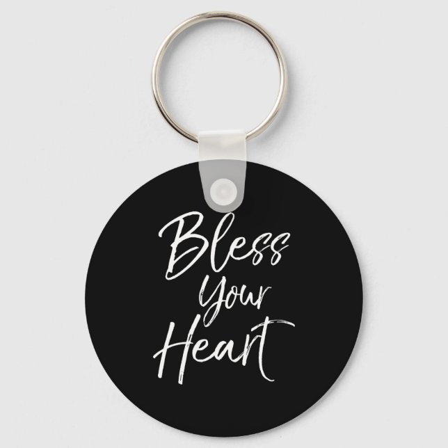 Chaveiro Funny Southern Christian Saying Quote Gift Bless Y (Frente)