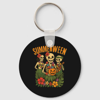 Chaveiro Funny Summerween Skeletons Luau Party Halloween Be