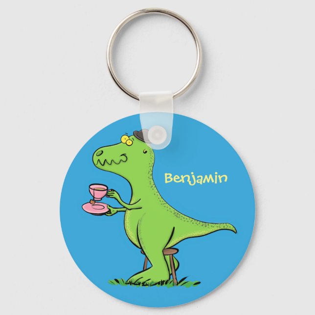 Chaveiro Funny T rex dinosaur cartoon (Frente)